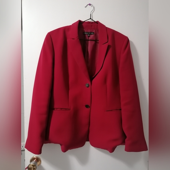 Preston & York red blazer size 16 - Picture 1 of 6